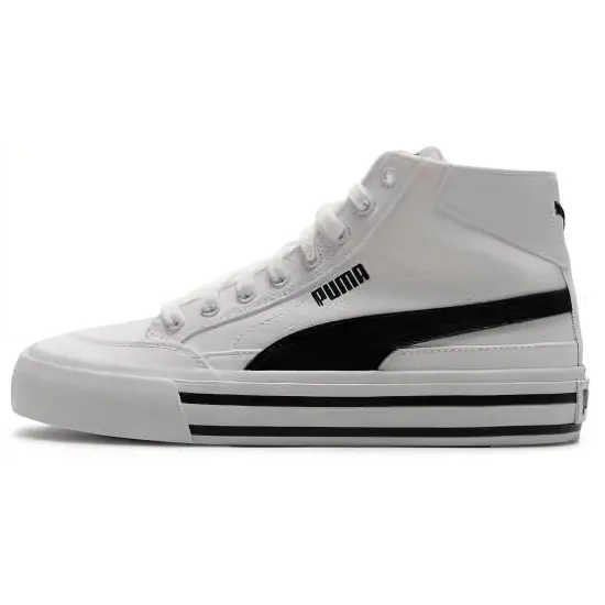 PUMA Court Classic Skateboard Shoes Unisex Low-Top White Black