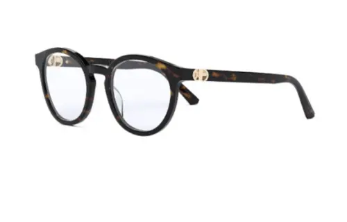 DIOR Round Eyeglass Frames Men's Tortoiseshell