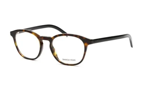 DIOR Acetate Round Eyeglass Frames Women's Tortoiseshell
