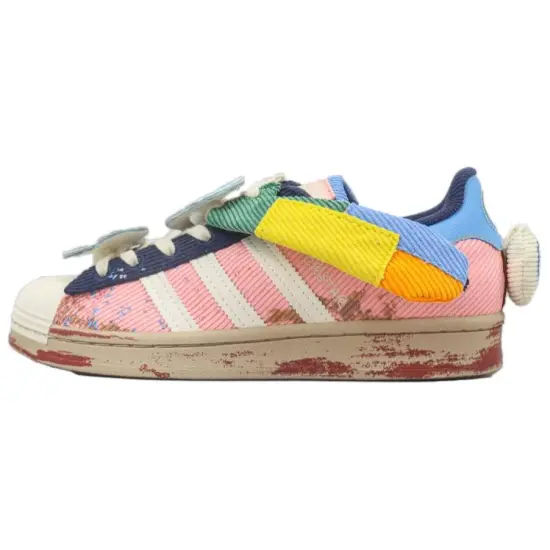 Melting Sadness X Adidas Originals Superstar Skateboard Shoes Unisex Low-Top Pink White