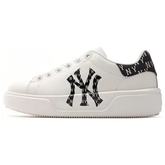 MLB Chunky Classic Skateboard Shoes Unisex Low-Top White Black