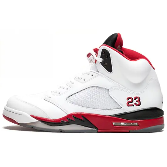 JORDAN 5 Retro Fire Red Black Tongue 2013