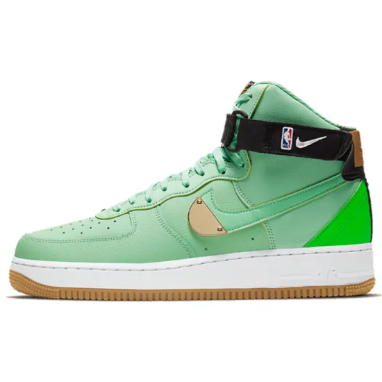 Nba X Nike Air Force 1 Skateboarding Shoes Men High-top Green/White