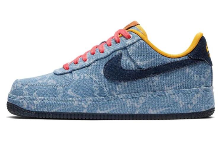 Levi's x Nike Air Force 1 Levis Danim панель обувь мужские и женские фасон унисекс джинсовый голубой