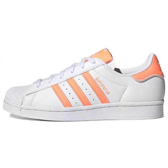 Adidas Originals Superstar Series Skateboard Shoes Women's Low-top White/Orange