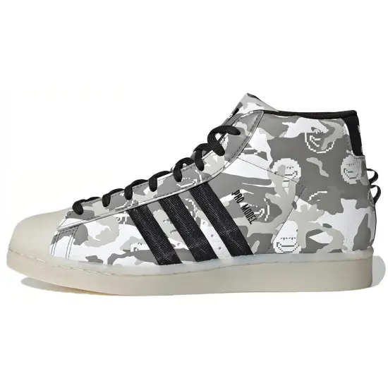 Adidas Originals Pro Model Skateboard Shoes Unisex Mid-top Black/white/gray