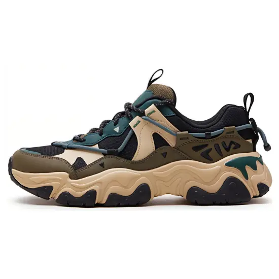 FILA Fluid V 'Black Green Comfort'