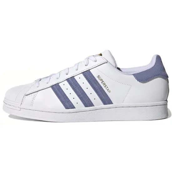 Adidas Originals Superstar Skateboard Shoes Men Low-top White/Royal Blue