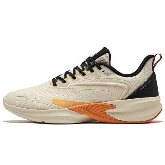 Erke Running Shoes Men Low-Top Warm Linen Jet Black