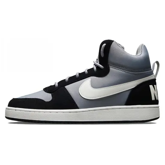 Nike Court Borough Skateboarding Shoes Men Mid-top Matte Silver/sail/black