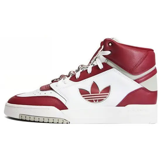 adidas originals Drop Step Skateboarding Shoes Unisex High-top White/Red