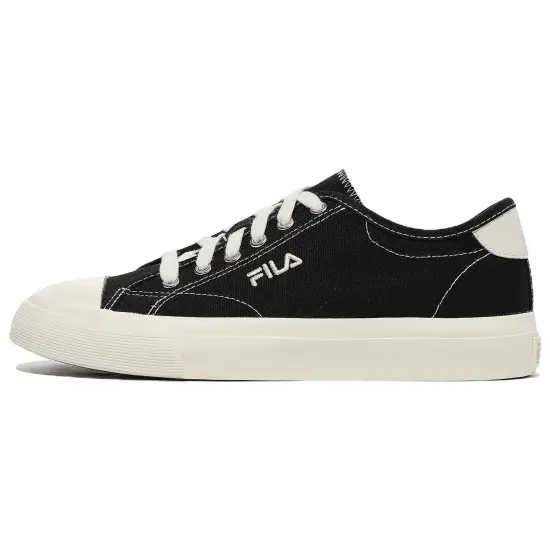 FILA Classic Kicks Skateboard Shoes Unisex Low-Top Black/White