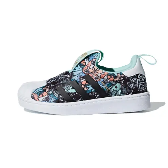 adidas originals SUPERSTAR 360 Kids Skateboarding Shoes PS Low-top Green/Black