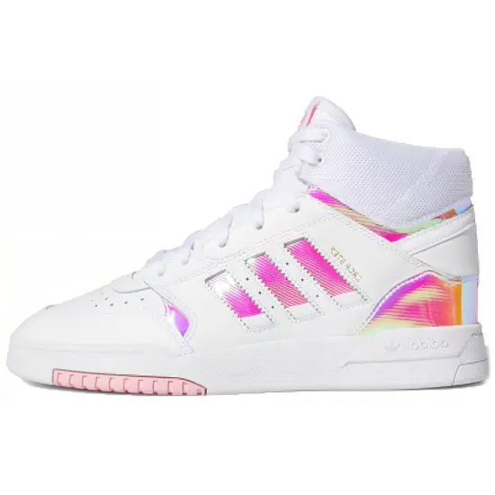 Adidas Originals Drop Step Skateboard Shoes Women's High-top White/Pink