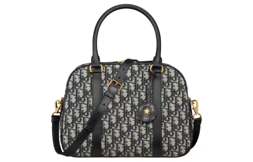 DIOR Vibe Oblique Print Handbag Large Women's Blue
