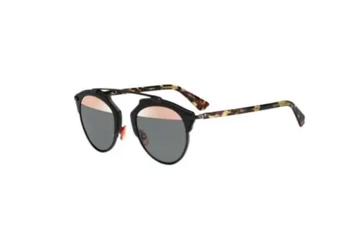 DIOR Irregular Shape Sunglasses Women's Black