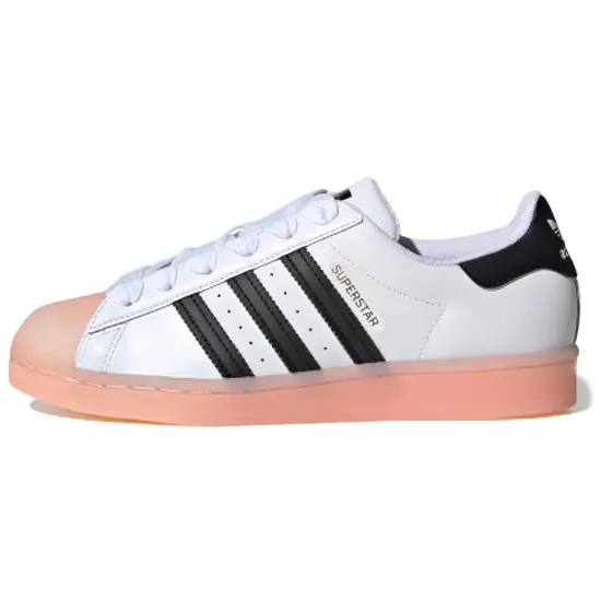 Adidas Superstar White Black Haze Coral Women's