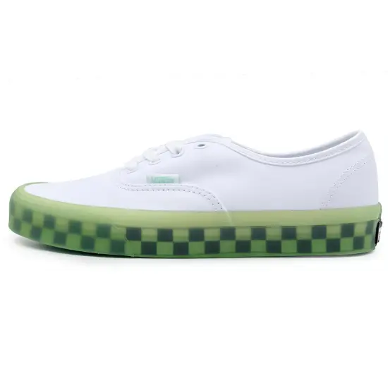 Vans Authentic Skateboarding Shoes Unisex Low-top White/green