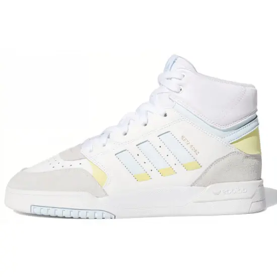 Adidas Originals Drop Step Skateboard Shoes Women's High-top White/Gray/Blue