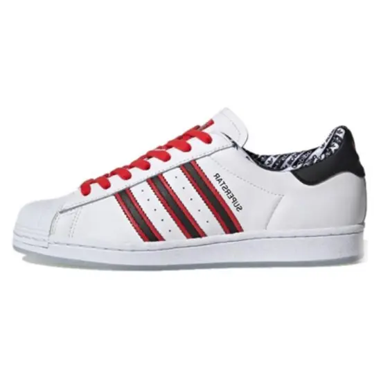 Adidas Originals Superstar Series Skateboard Shoes Unisex Low-top White, Black, Red