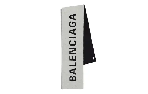 Balenciaga Knit Scarves Men's Gray