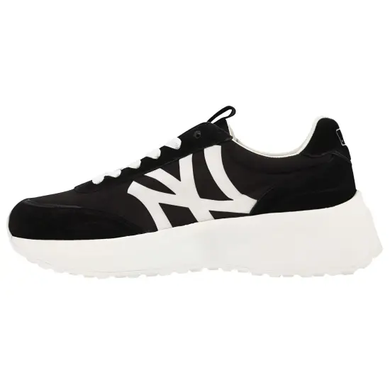 MLB Chunky Jogger New York Yankees Anti-Slip Wear-Resistant Low-Top Chunky Sneakers Unisex Black White