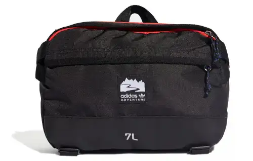 Adidas Originals Polyester Sports Bag, Sling Bag, Fanny Pack Shoulder Bag Regular Unisex Black