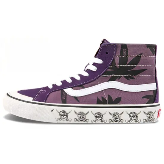 Vans SK8 Skateboarding Shoes Unisex High-top Purple/White