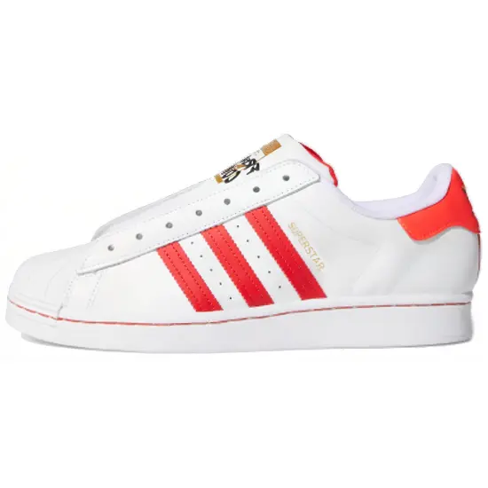 Adidas Superstar Laceless 'White Team Collegiate Red'