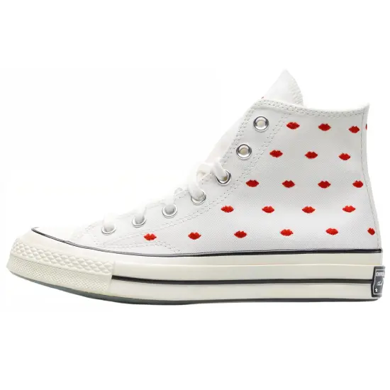 Converse Chuck Taylor All Star 70 Hi Embroidered Lips Vintage White