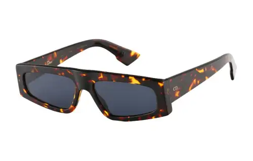 DIOR Irregular Shape Sunglasses Unisex Tortoiseshell