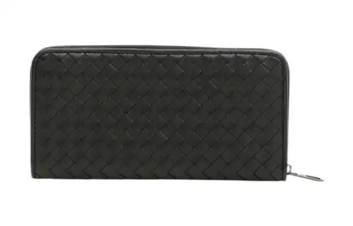 Bottega Veneta Woven Zip Around Wallet
