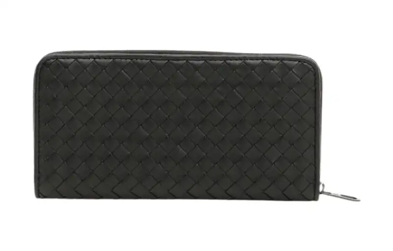 Bottega Veneta Woven Zip Around Wallet