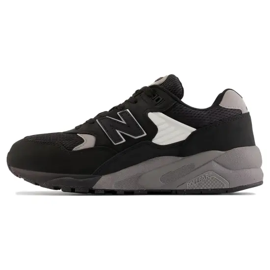 New Balance 580 Black Shadow Grey Silver Metallic