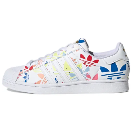 Superstar Adidas Originals 'Allover Trefoil   White Multi'