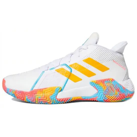 Adidas Court Vision 2 Vintage Basketball Shoes Unisex Mid-top White/yellow/color