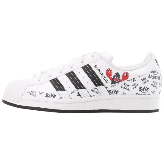 Adidas Originals Superstar Skateboard Shoes Unisex Low-top White/Red/Black