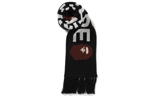 A BATHING APE Letter Print Knit Scarves Kids' Multicolor