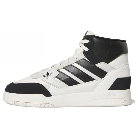 Adidas Originals Drop Step Skateboarding Shoes Unisex High-top White/Black