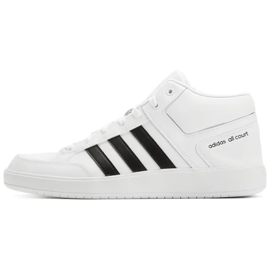 adidas Cloudfoam All Court Skateboarding Shoes Unisex Mid-top White/black