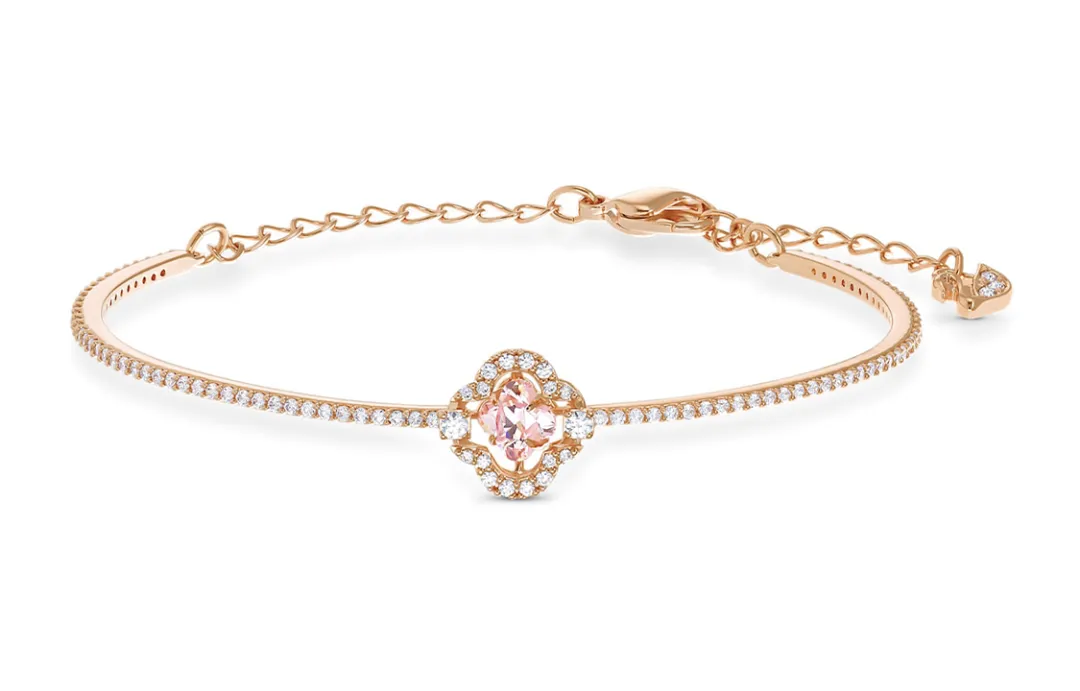 Swarovski Sparkling Dance Faux Crystal Stone, Rose Gold Plated Bracelets Women's Rose Gold