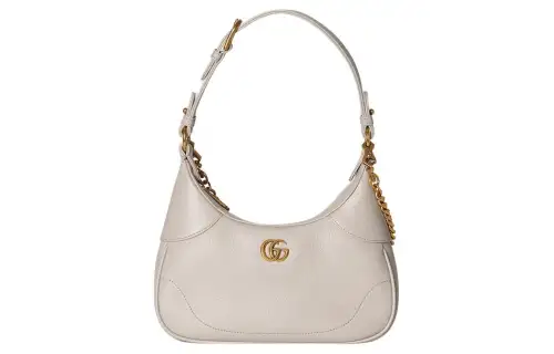 GUCCI Aphrodite Soft Leather Portable Crossbody Bag, Shoulder Bag Women's Light Beige