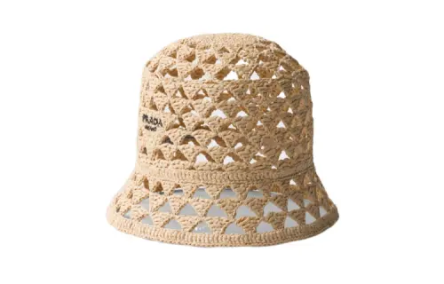 PRADA Viscose Bucket Hats Women's Tan