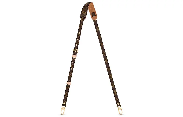 LOUIS VUITTON Leather Shoulder Straps Men's Brown