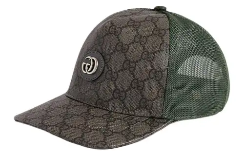 GUCCI Cotton Baseball Caps Men's Green