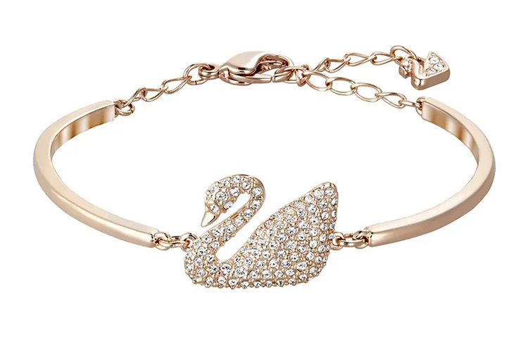 Swarovski Swan Metal Bracelets Women's Rose Gold