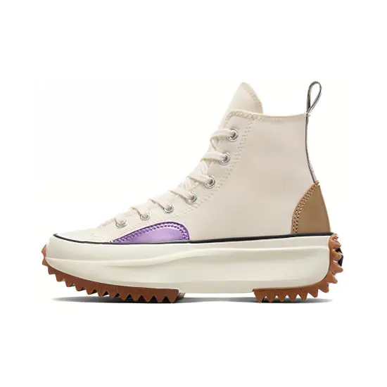 Converse Run Star Hike Canvas Shoes Unisex High-Top Beige