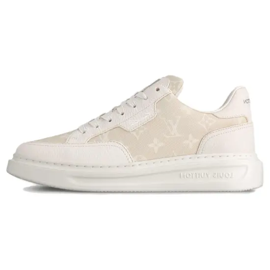 LOUIS VUITTON Beverly Hills Skateboard Shoes Men Low-Top Beige