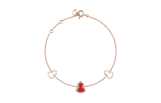 Qeelin Wulu 18K Rose Gold Bracelets Women's Red