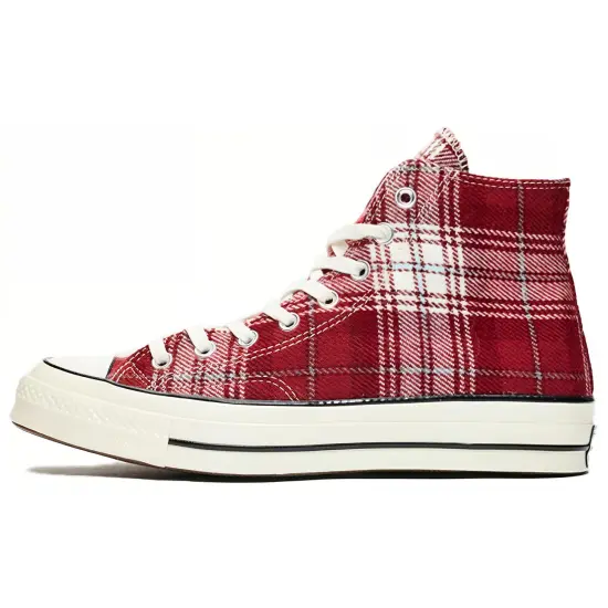 Converse Chuck Taylor All Star 70 Hi Plaid Pack Dark Burgundy